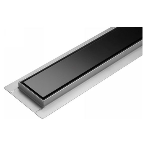 FALA Zuhanylefolyó 600 mm Black Glass inox