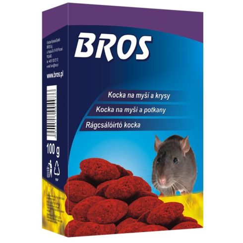 Bros Paraffinos rágcsálóirtó kocka 100 gr.