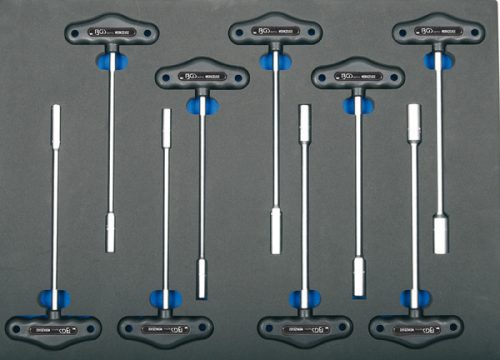BGS-4013 Szerszámok tálcán szervízkocsihoz dugókulcsfejek T-szárral stb
