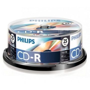 Philips CD-R 80 52x 25db/henger (25-ös címke)