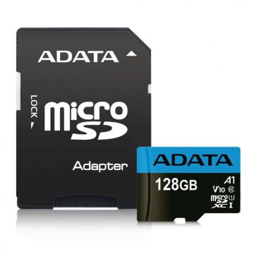   A-Data 128GB microSDXC Premier Class 10 UHS-I V10 A1 + adapterrel