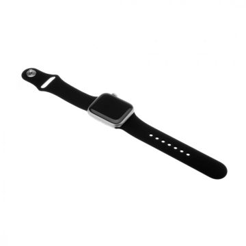 FIXED Szilikon strap Apple Watch 38 mm/40 mm Fekete