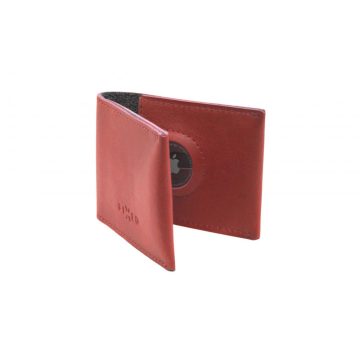 FIXED bőr pénztárca belső AirTag tartóval, piros