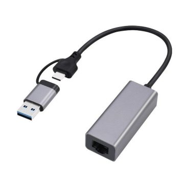   Gembird A-USB3AC-LAN-01 USB 3.1 + type-C Gigabit network adapter Space Grey