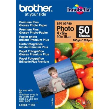   Brother Innobella Premium Plus 260g 10x15cm 50db Fényes Fotópapír