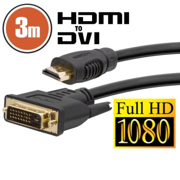 DVI-D / HDMI kábel · 3 m