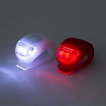 LED-es kerékpár lámpa szett szilikon borítással