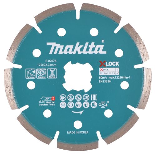 Makita 125mm gyémánttárcsa szegmenses X-LOCK (E-02076)