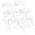 4 db műanyag, összecsukható szék, fehér színben