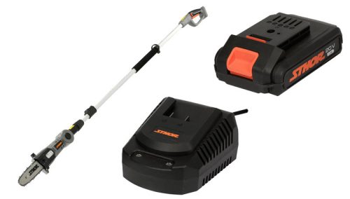 STHOR akkumlátoros magassági ágvágó 20 V + STHOR akkumulátor 20V 2Ah + STHOR töltő 20V 2Ah 78250, 78252 termékhez