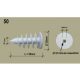 Polisztirol dübel 48 csavarmenetes 5 cm szigeteléshez