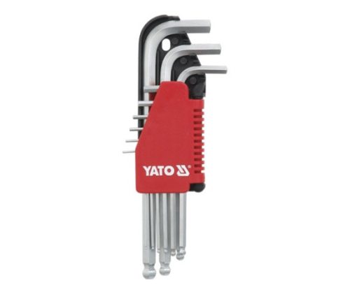 YATO YT-0506 Imbuszkulcs készlet 9 részes 1,5-10m hosszított, gömb végű (0506)