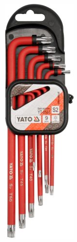 YATO YT-0563 Torx kulcs készlet 9 részes, biztonsági(furatos), hosszított