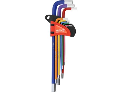 YATO YT-05634 Színezett imbusz kulcs készlet 9 részes 1,5-10mm extra hosszú