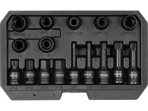YATO YT-06811 Féknyereg szerelő gépi dugókulcs készlet 16 részes 1/2" CrMo (06811)