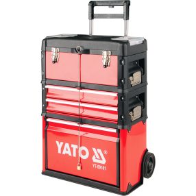   YATO YT-09101 Gurulós szerszámos koffer 3 részes 2 fiókos zárható (09101)