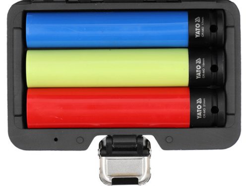 YATO YT-10565 Extra hosszú, üthető dugókulcs készlet kerékhez, 1/2", 17-19-21mm, 3db-os