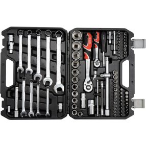   YATO YT-12691 Dugókulcs és villáskulcs készlet 1/4" 1/2" 82 részes