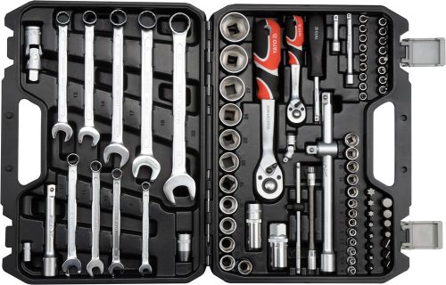 YATO YT-12691 Dugókulcs és villáskulcs készlet 1/4" 1/2" 82 részes