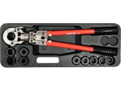 YATO YT-21735 Krimpelő készlet 9részes PEX-AL-PEX csövekhez HT és U pofákkal (21735)