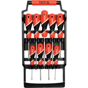 YATO YT-25968 Csavarhúzó készlet 9 részes tartóval