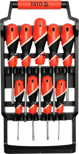 YATO YT-25968 Csavarhúzó készlet 9 részes tartóval