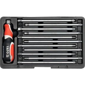   YATO YT-2797 Csavarhúzó készlet kétvégű szárral 12 részes