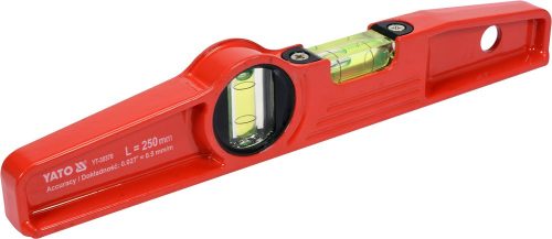 YATO YT-30370 Aluminium vízmérték 250mm 2 libellás (30370)