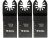 YATO YT-34685 Multiszerszám penge 34mm Fa/Műanyag 3db/cs (34685)