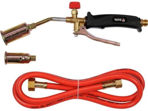 YATO YT-36740 Gázégő 8kW, 2 pótfejjel, 1.5m tömlővel