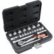 YATO YT-38561 Dugókulcs készlet 3/8" 22 részes