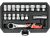 YATO YT-38653 Nyitott dugókulcs készlet 17 részes 3/8", 1/2" Spline