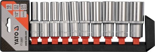 YATO YT-38861 Hosszított dugókulcs készlet 1/2" 10 részes