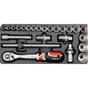   YATO YT-5537 Fiókbetét 5530-hoz: 1/2" dugókulcs készlet 24 részes