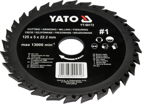 YATO YT-59172 Marótárcsa 125mm