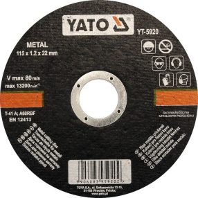 YATO YT-5920 Fémvágó tárcsa 115x1.2x22mm (5920)