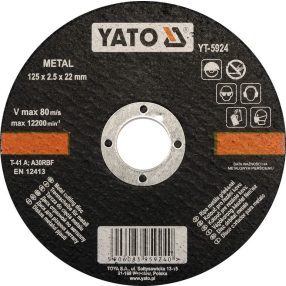 YATO YT-5924 Fémvágó tárcsa 125x2,5x22mm (5924)