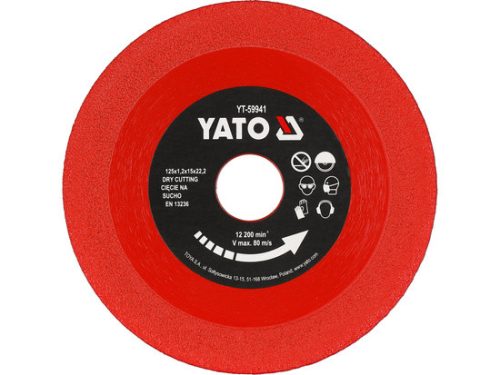 YATO YT-59941 Gyémánt tárcsa 125mm x 22,23mm (59941)