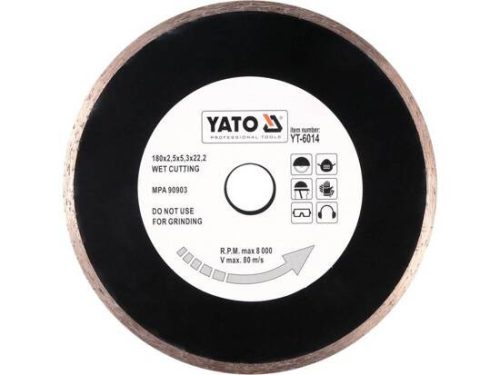 YATO YT-6014 Gyémánt tárcsa folyamatos 180mm           csempéhez