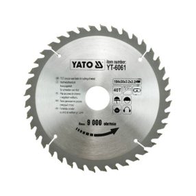   YATO YT-6061 Körfűrésztárcsa (fa) 184x30x3,2mm T40 (6061)