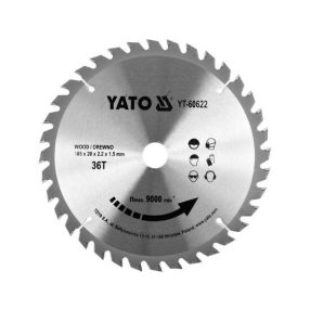   YATO YT-60622 Körfűrésztárcsa (fa) 185x20x1,5mm T36 (60622)