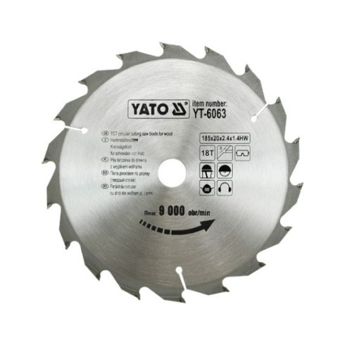 YATO 6063 Körfűrész lap vídiás 185x18x20 YT-6063