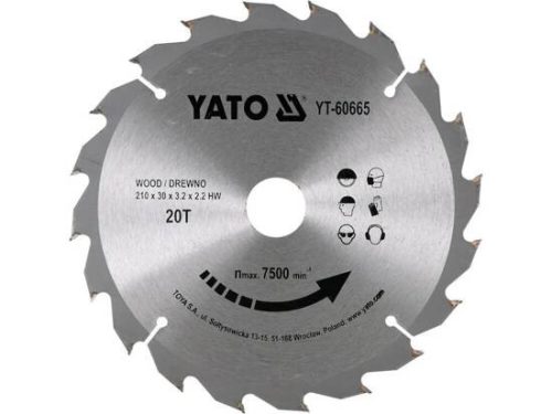 YATO YT-60665 Körfűrésztárcsa (fa) 210x30x3,2mm T20 (60665)