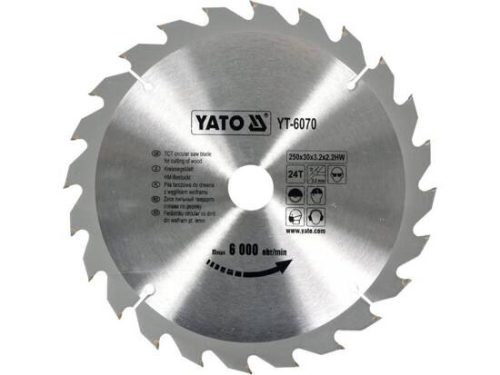 YATO YT-6070 Körfűrésztárcsa (fa) 250x30x3,2mm T24 (6070)