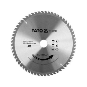   YATO YT-60733 Körfűrésztárcsa (fa) 250x30x2,0 mmT60 (60733)