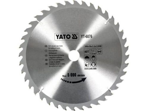 YATO YT-6076 Körfűrésztárcsa (fa) 300x30x3,2mm T40 (6076)