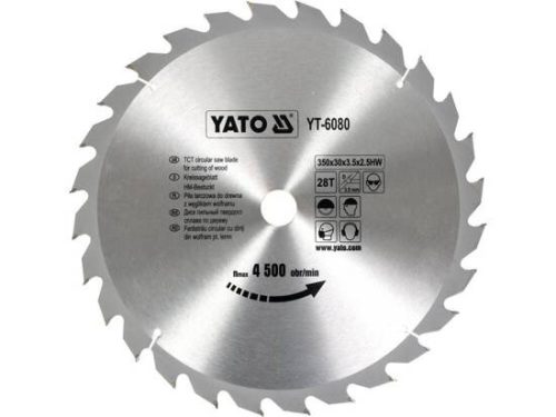 YATO YT-6080 Körfűrésztárcsa (fa) 350x30x3.5mm T28 (6080)
