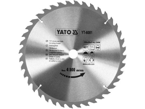 YATO YT-6081 Fűrésztárcsa fához 350 x 30 x 2,5 mm / 40T (6081)