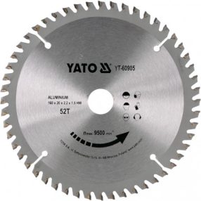   YATO YT-60905 Körfűrésztárcsa (alu) 160x20x2,2mm T52 (60905)