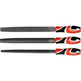   YATO YT-6237 Lakatos reszelő készlet 3 részes 250mm #2 (félkör, háromszög, lapos)